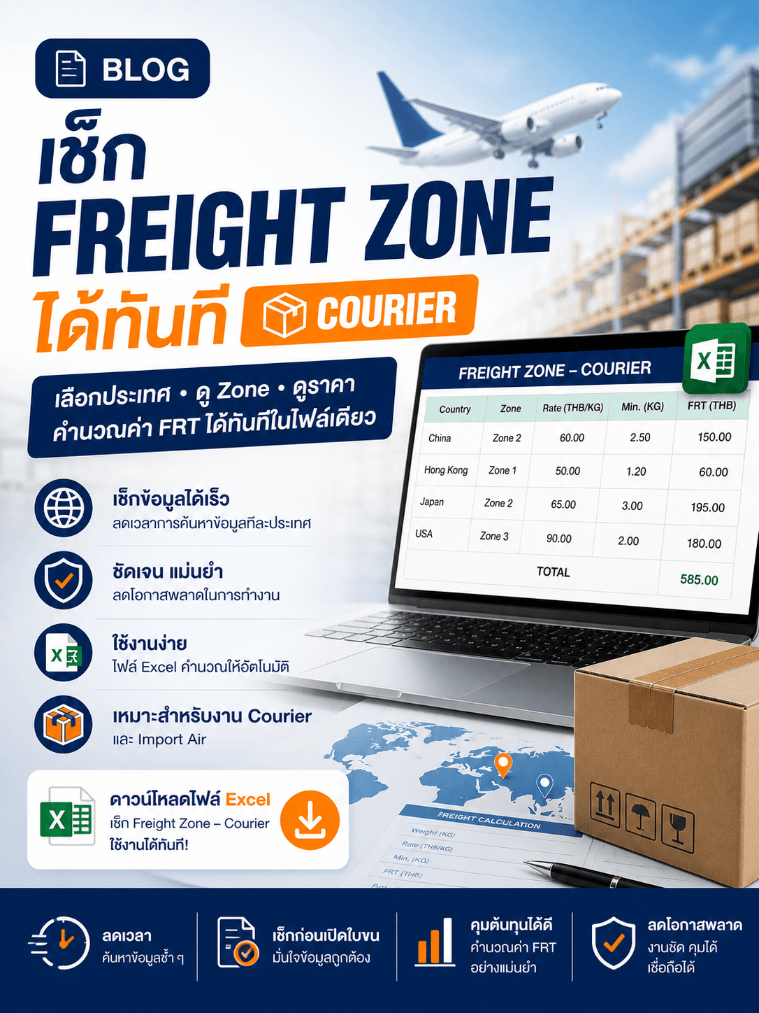 เช็ก Freight Zone ให้ใช้งานง่ายขึ้น